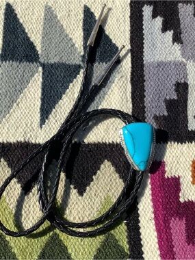 Bolo Tie Turquoise and Sterling